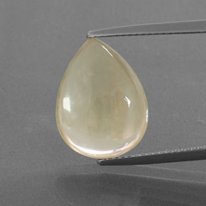 Andesina labradorita ouro natural 8,93ct, formato de pêra, transparente