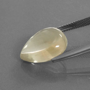 Andesina labradorita ouro natural 8,93ct, formato de pêra, transparente