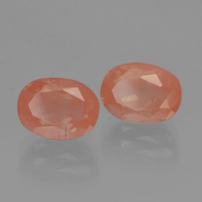Pedras preciosas de andesina labradorita vermelho natural de  ct, corte oval, transparente
