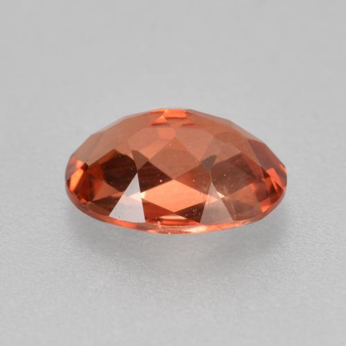 Andesina labradorita vermelho natural 0,70ct, corte oval, VVS-VS
