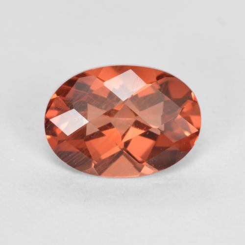 Andesina labradorita vermelho natural 0,72ct, corte oval, VVS-VS