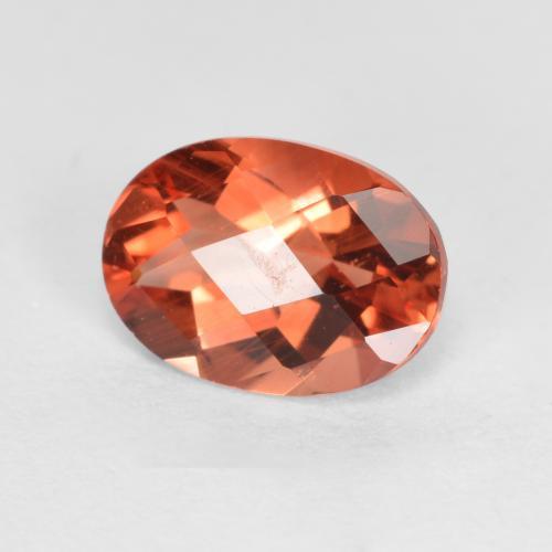 Andesina labradorita vermelho natural 0,72ct, corte oval, VVS-VS