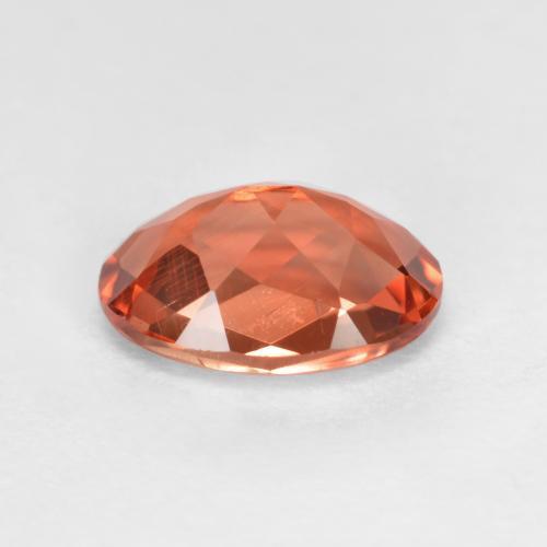 Andesina labradorita vermelho natural 0,72ct, corte oval, VVS-VS