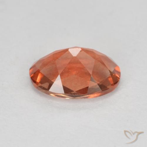 Andesina labradorita vermelho natural 0,72ct, corte oval, VVS-VS