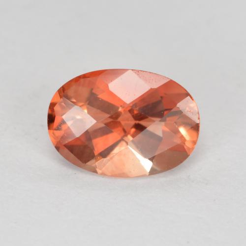 Andesina labradorita vermelho natural 0,70ct, corte oval, VVS
