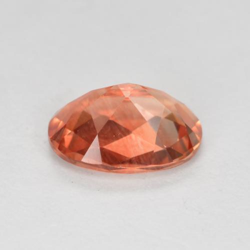 Andesina labradorita vermelho natural 0,70ct, corte oval, VVS