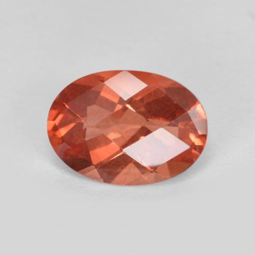 Andesina labradorita vermelho natural 0,71ct, corte oval, VVS