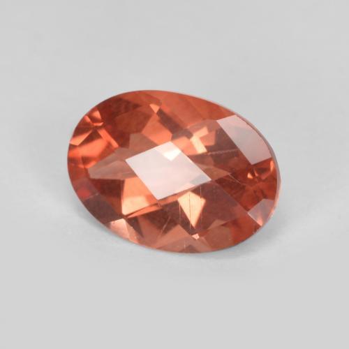 Andesina labradorita vermelho natural 0,71ct, corte oval, VVS