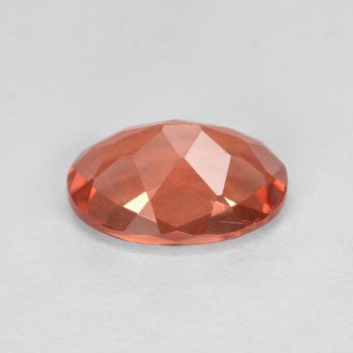 Andesina labradorita vermelho natural 0,71ct, corte oval, VVS