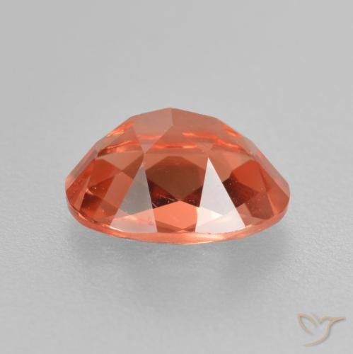 Andesina labradorita vermelho natural 0,75ct, corte oval, VVS-VS