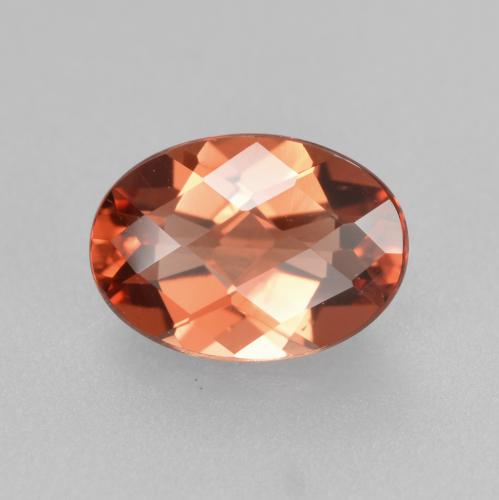 Andesina labradorita vermelho médio natural 0,64ct, corte oval, VVS