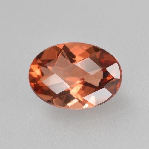 Andesina labradorita vermelho médio natural 0,64ct, corte oval, VVS
