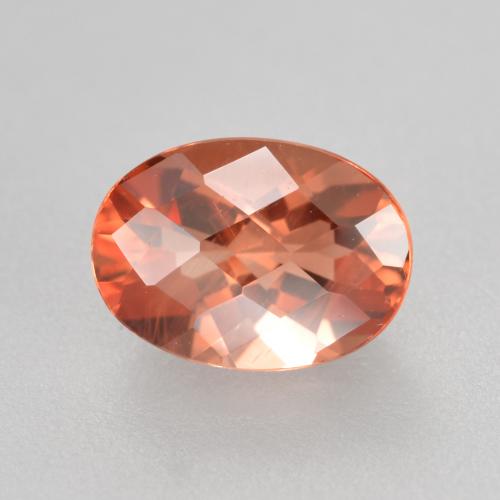 Andesina labradorita vermelho natural 0,72ct, corte oval, VVS-VS