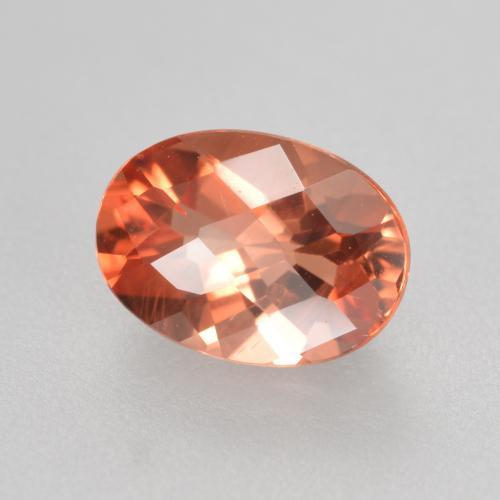 Andesina labradorita vermelho natural 0,72ct, corte oval, VVS-VS