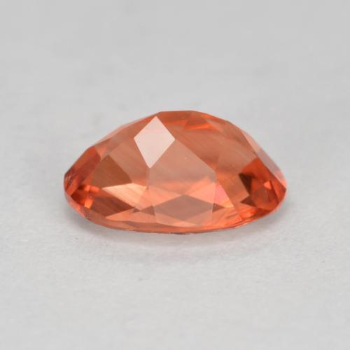 Labradorita andesina Laranja Vermelho Natural 0.74ct, Corte Oval, VVS-VS