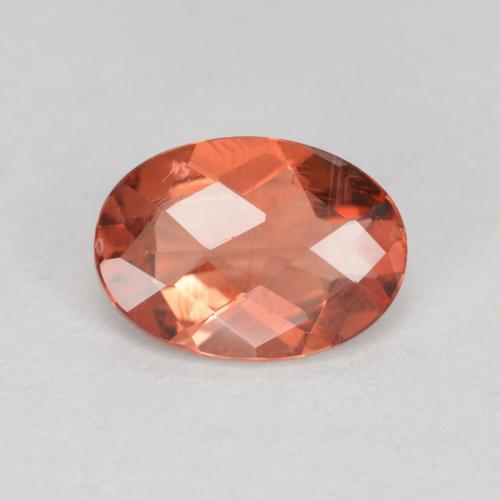 Andesina labradorita vermelho natural 0,65ct, corte oval, VVS