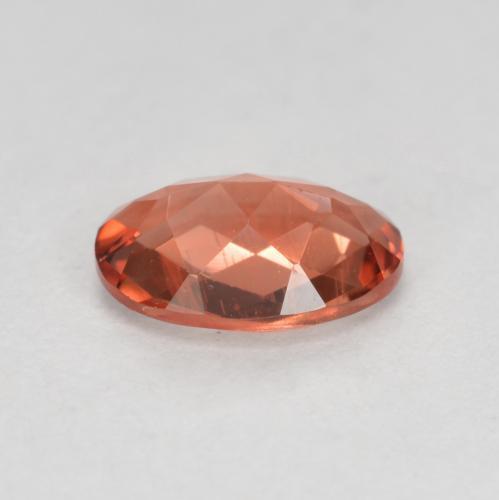 Andesina labradorita vermelho natural 0,65ct, corte oval, VVS