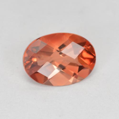 Labradorita andesina vermelho médio Natural 0.67ct, Corte Oval, VVS