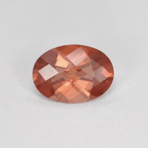 Andesina labradorita vermelho médio natural 0,73ct, corte oval, VVS-VS
