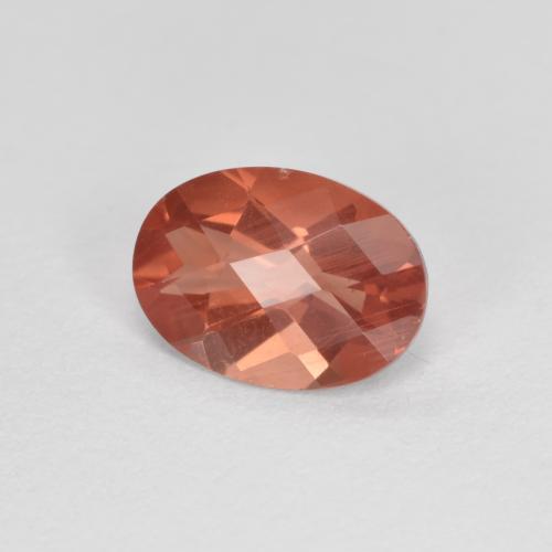 Andesina labradorita vermelho médio natural 0,73ct, corte oval, VVS-VS