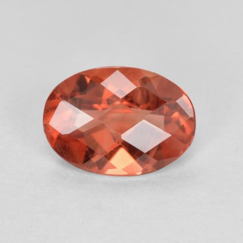 Andesina labradorita vermelho natural 0,64ct, corte oval, VVS-VS