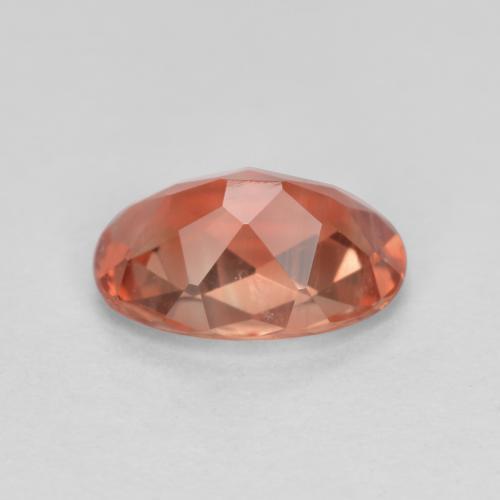 Andesina labradorita vermelho natural 0,64ct, corte oval, VVS-VS