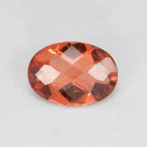 Andesina labradorita vermelho natural 0,62ct, corte oval, VVS-VS