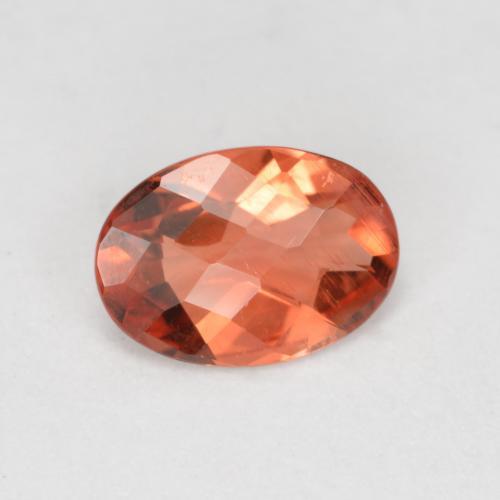 Andesina labradorita vermelho natural 0,62ct, corte oval, VVS-VS