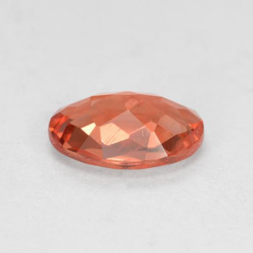 Andesina labradorita vermelho natural 0,62ct, corte oval, VVS-VS