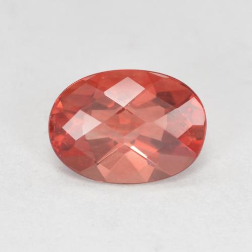 Andesina labradorita vermelho natural 0,75ct, corte oval, VVS-VS