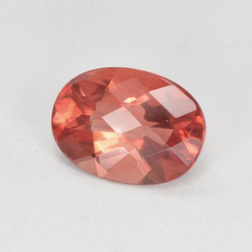 Andesina labradorita vermelho natural 0,75ct, corte oval, VVS-VS