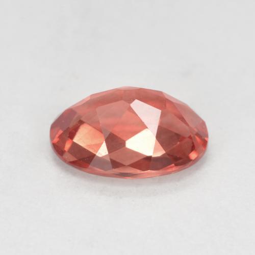 Andesina labradorita vermelho natural 0,75ct, corte oval, VVS-VS