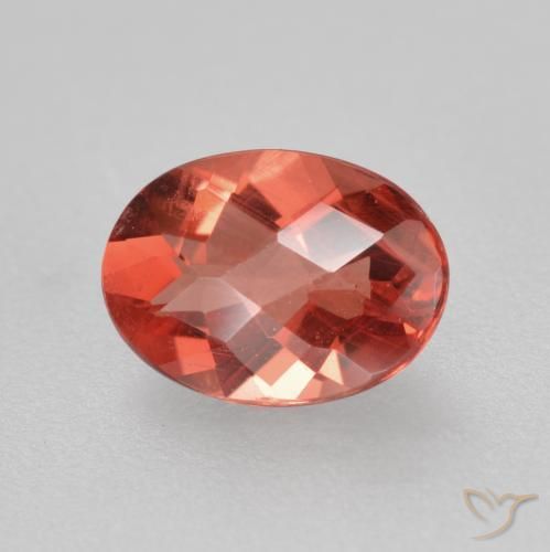 Andesina labradorita vermelho natural 0,66ct, corte oval, VVS-VS