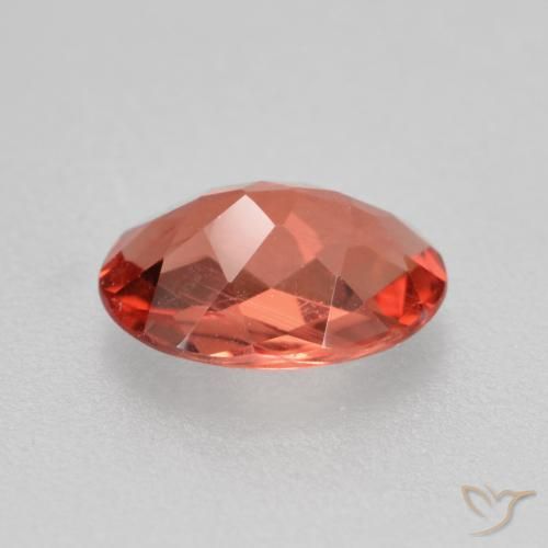 Andesina labradorita vermelho natural 0,66ct, corte oval, VVS-VS