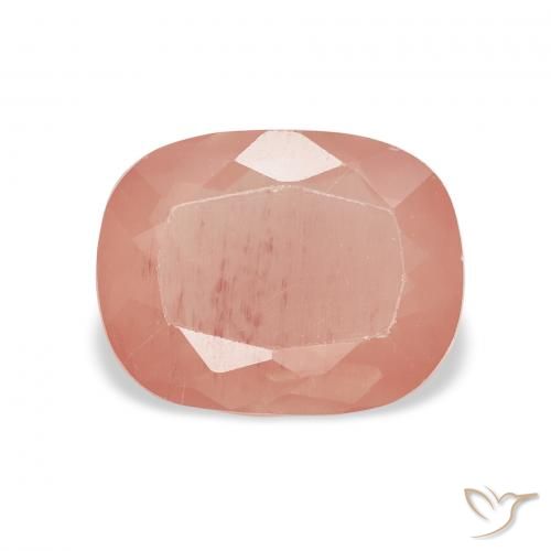 1.99ct Natural laranja avermelhado Labradorita andesina, Almofada, Transparente
