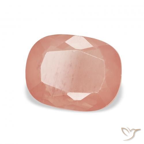 Labradorita andesina laranja avermelhado Natural 1.99ct, Almofada, Transparente