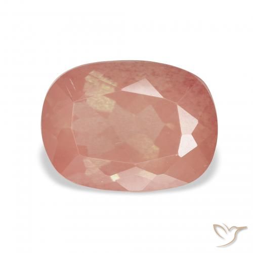 3.01ct Natural Blush vermelho Labradorita andesina, Almofada, Transparente
