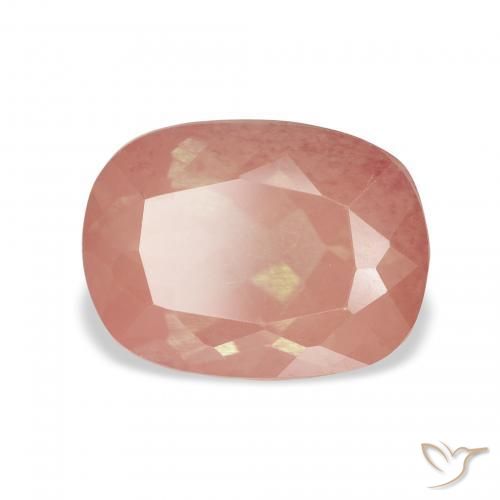 Labradorita andesina Blush vermelho Natural 3.01ct, Almofada, Transparente
