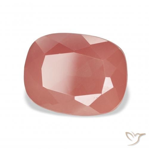 Labradorita andesina vermelho médio Natural 4.60ct, Almofada, Transparente