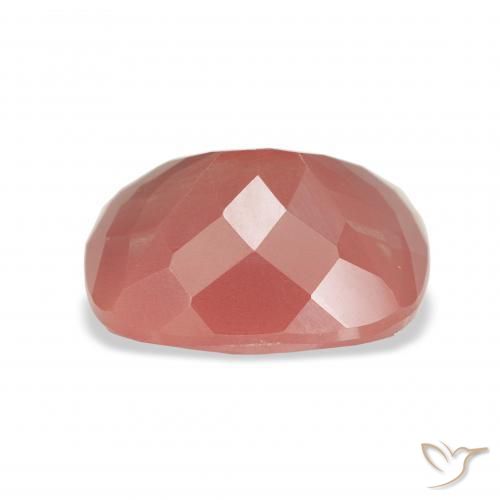 Labradorita andesina vermelho médio Natural 4.60ct, Almofada, Transparente
