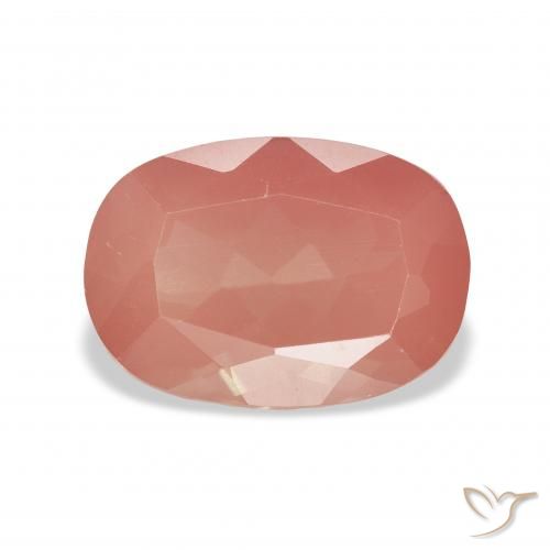 3.44ct Natural vermelho médio Labradorita andesina, Almofada, Transparente