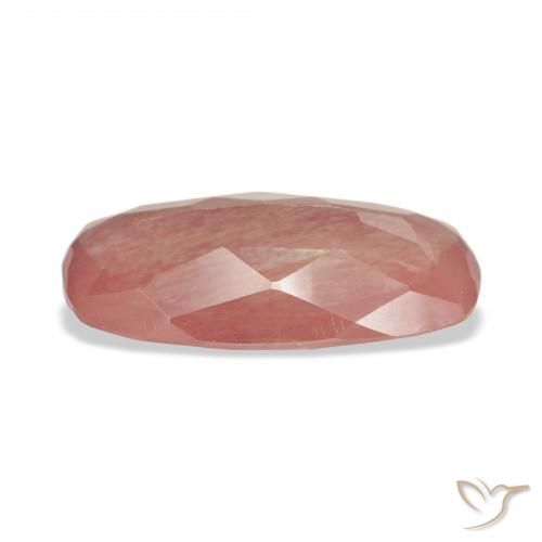 Labradorita andesina Laranja Avermelhado Pálido Natural 5.40ct, Almofada, Transparente