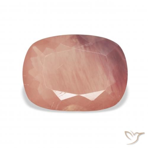 4.45ct Natural vermelho médio Labradorita andesina, Almofada, Transparente