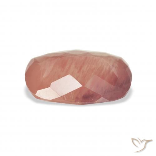 Labradorita andesina vermelho médio Natural 4.45ct, Almofada, Transparente