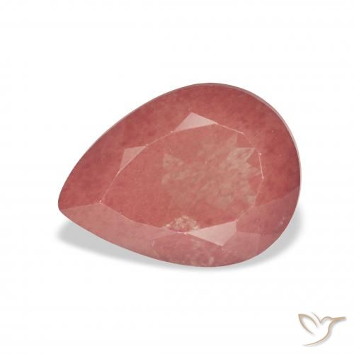 3.16ct Natural vermelho médio Labradorita andesina, Formato de pêra, Transparente