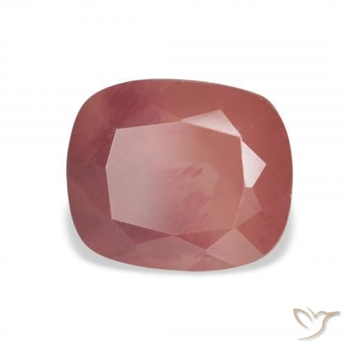 Labradorita andesina rosa médio Natural 3.77ct, Almofada, Translúcido