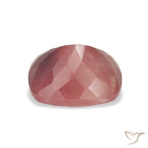 Labradorita andesina rosa médio Natural 3.77ct, Almofada, Translúcido