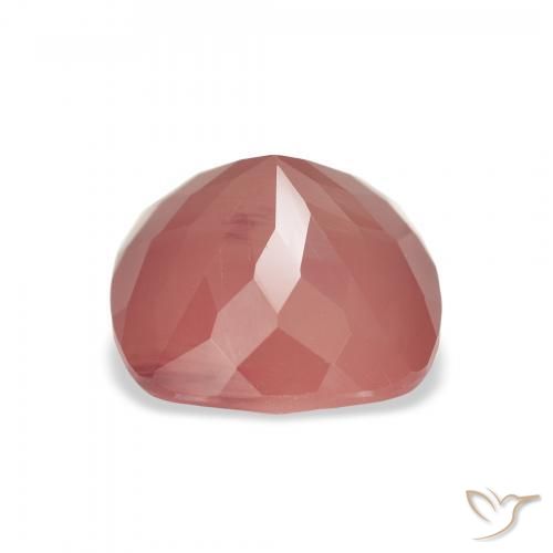 Labradorita andesina Tom Rosa Avermelhado Natural 3.59ct, Almofada, Translúcido