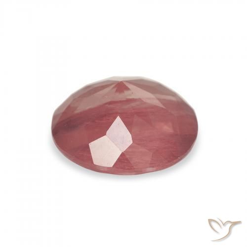 Labradorita andesina Rosa Alaranjado Natural 1.63ct, Redondo, Transparente