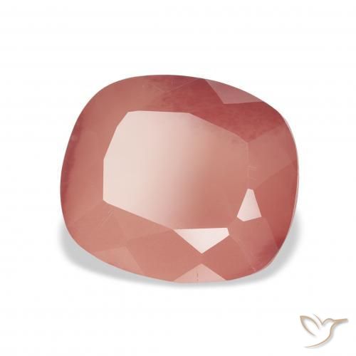 Labradorita andesina Framboesa Rosa Natural 4.54ct, Almofada, Transparente